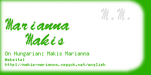 marianna makis business card
